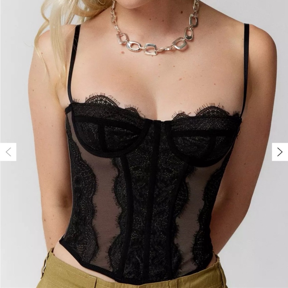 Urban Outfitters Black Lace Corset